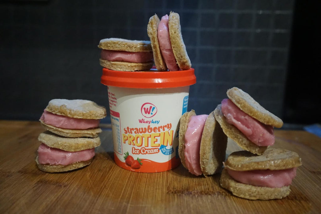 Peanut Butter & Jelly ice cream sandwiches!